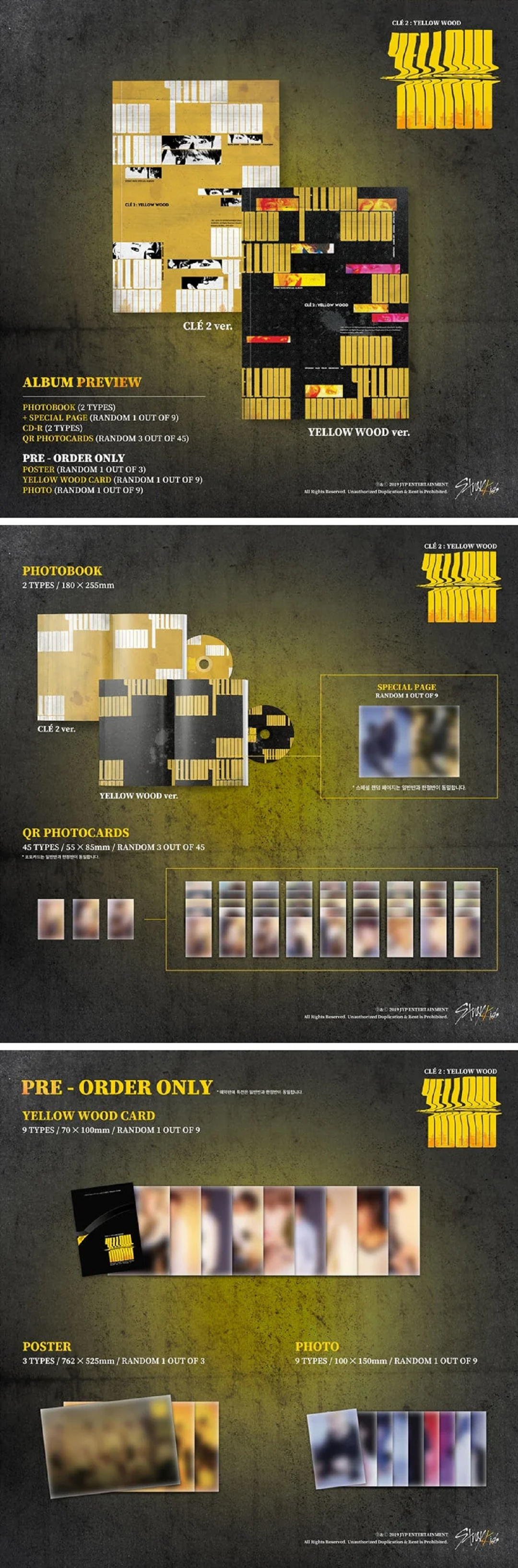 Stray Kids - [Cle 2:Yellow Wood] Special Album Normal Edition 2 Version contents