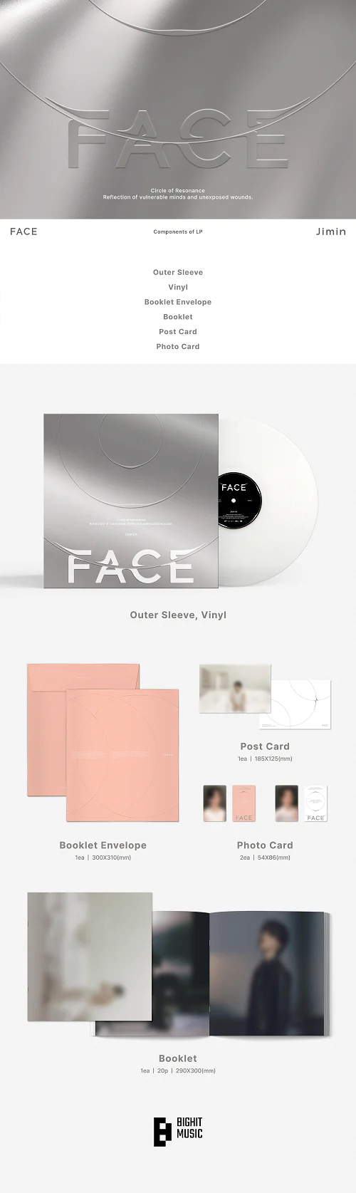 JIMIN'S 1ST SOLO ALBUM - FACE LP