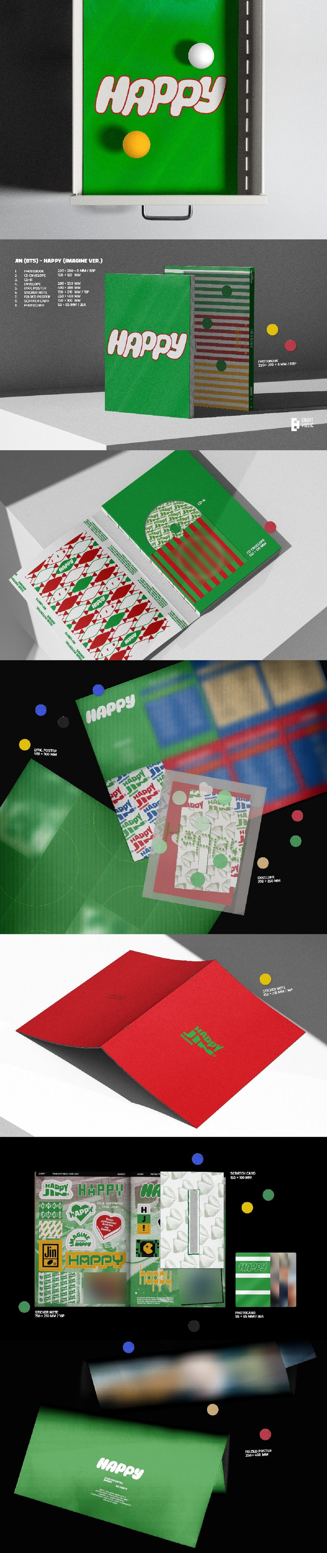 JIN (BTS) - [HAPPY] ( Random) + WEVERSE SHOP GIFT