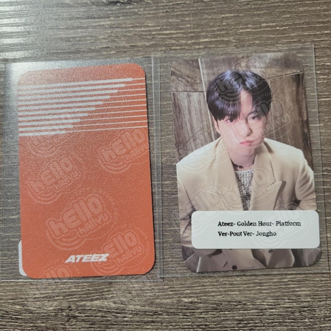 Ateez - Golden Hour: Part 1- Platform - Official Pre-Order Benefit Photocard - Pout Version