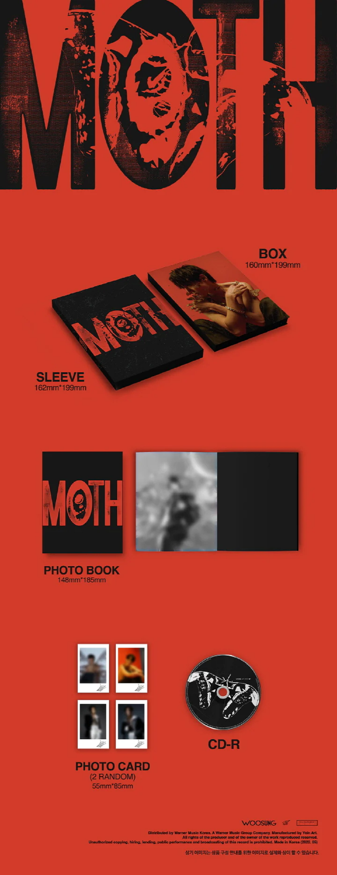 WOOSUNG (The Rose) 1st EP Album [Moth}