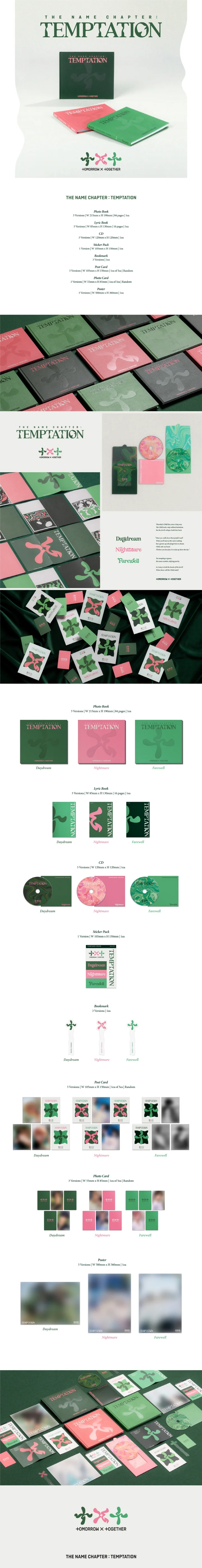 TXT - [THE NAME CHAPTER: TEMPTATION] 5th Mini Album 3 Version SET