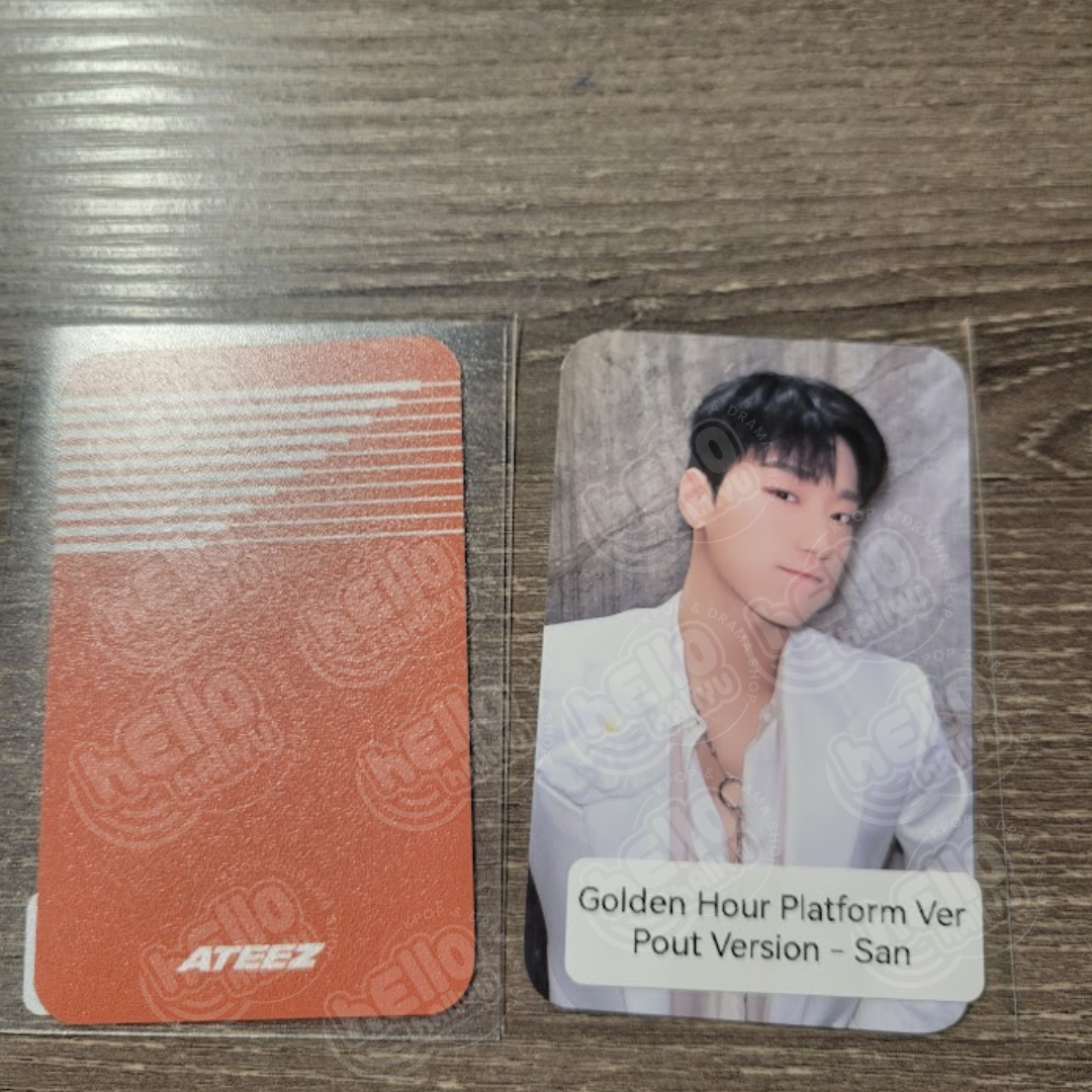 Ateez - Golden Hour: Part 1- Platform - Official Pre-Order Benefit Photocard - Pout Version