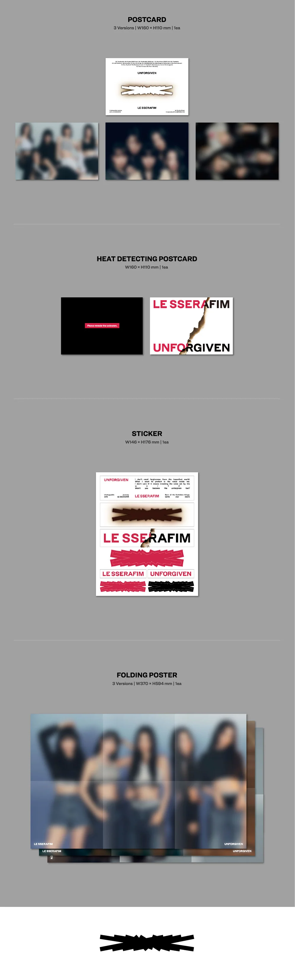 LE SSERAFIM - UNFORGIVEN 1ST STUDIO ALBUM