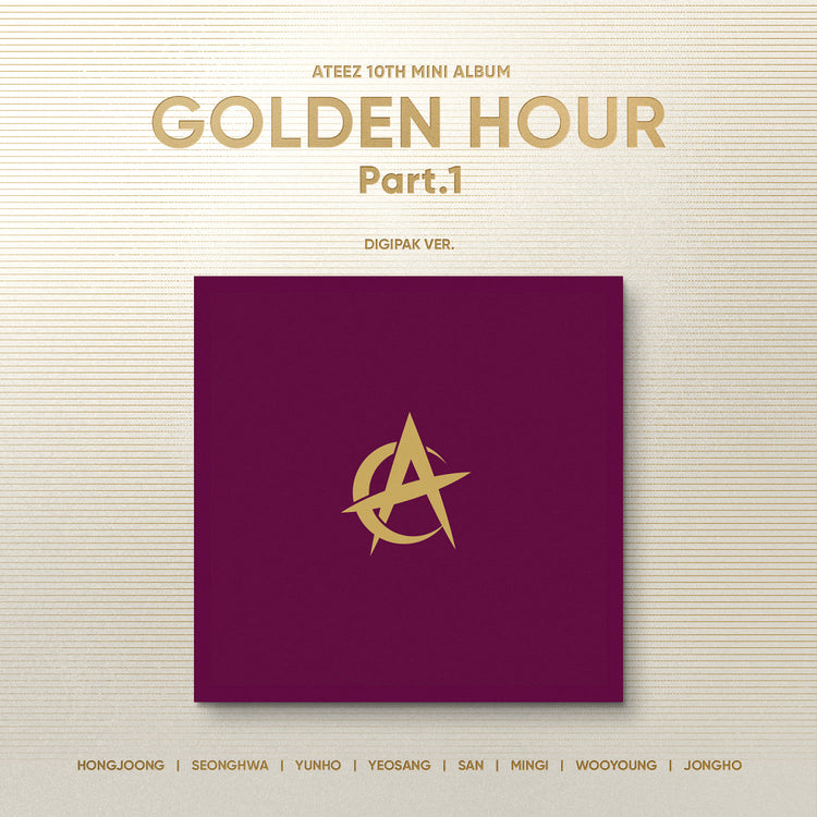 ATEEZ 10th Mini Album [GOLDEN HOUR : Part.1] (Digipack Ver.) (Random Ver.)