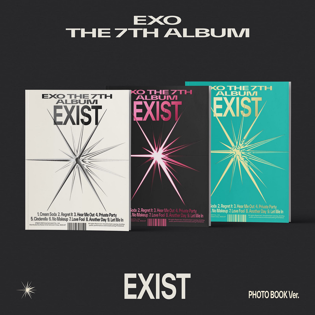 exo 7th album - exist- photobook version - set of 3