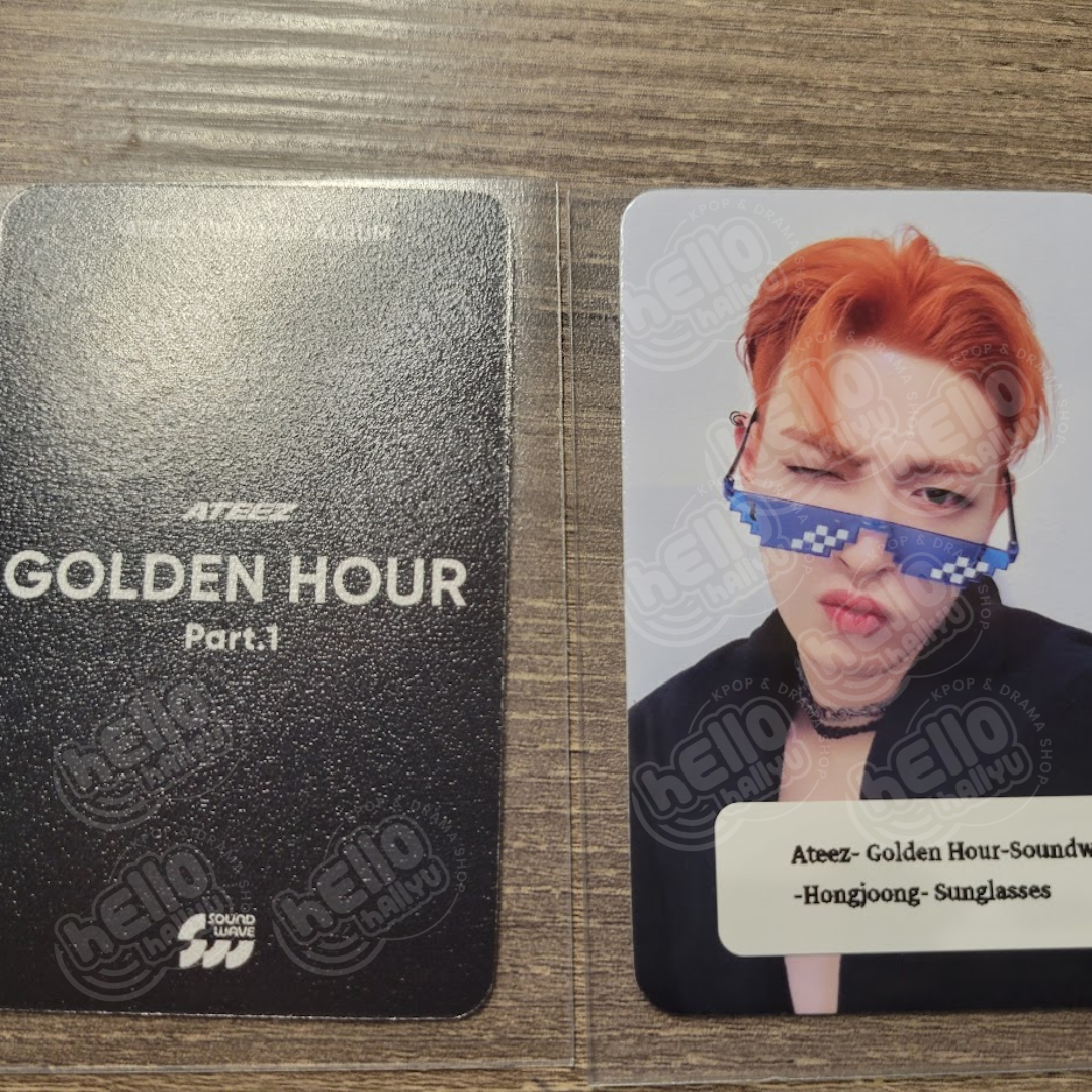 Ateez "GOLDEN HOUR : Part.1" - Soundwave POB Photocard - Sunglasses