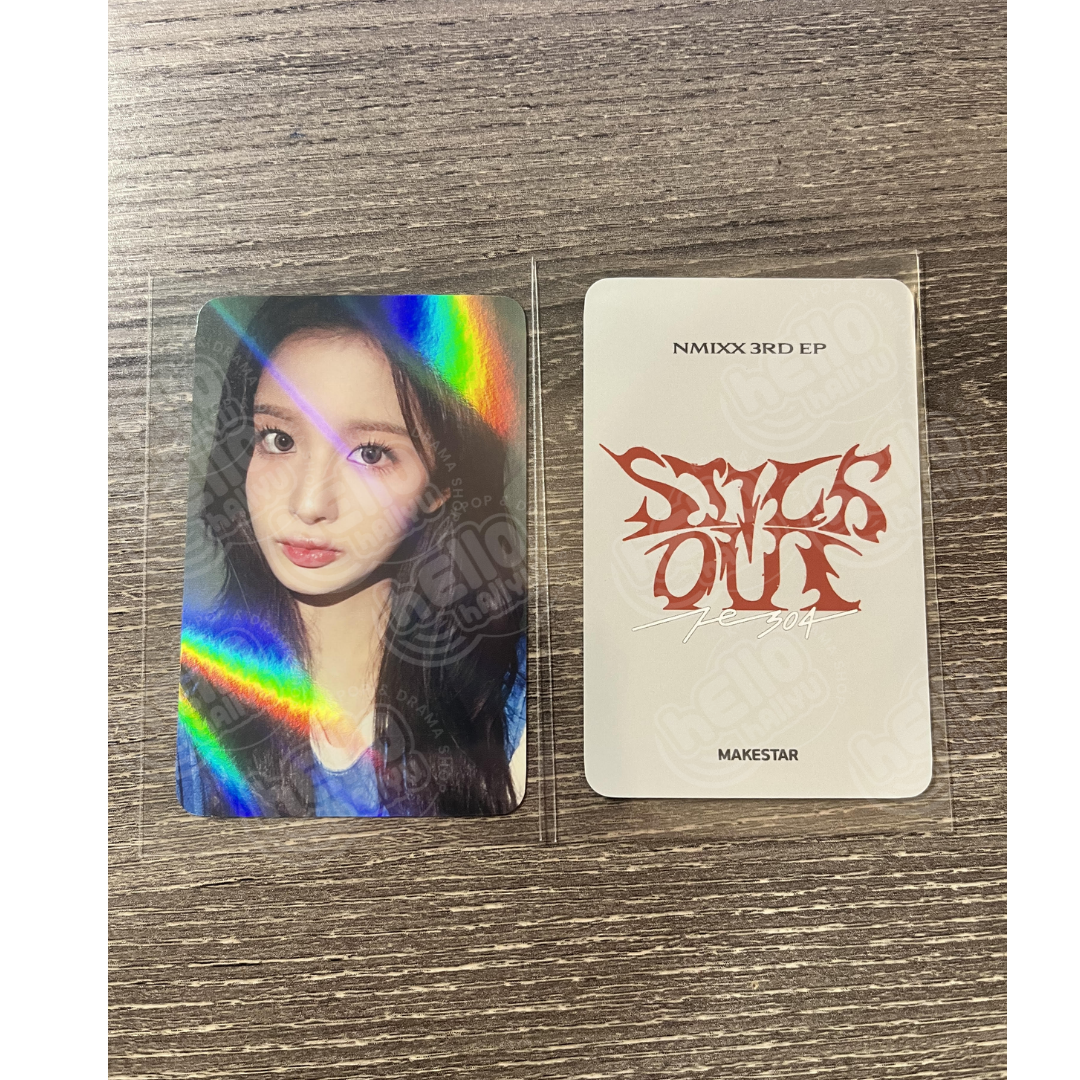 NMIXX "Fe3O4: STICK OUT" - Makestar Pre-Order Benefit Hologram Photocard, Sticker