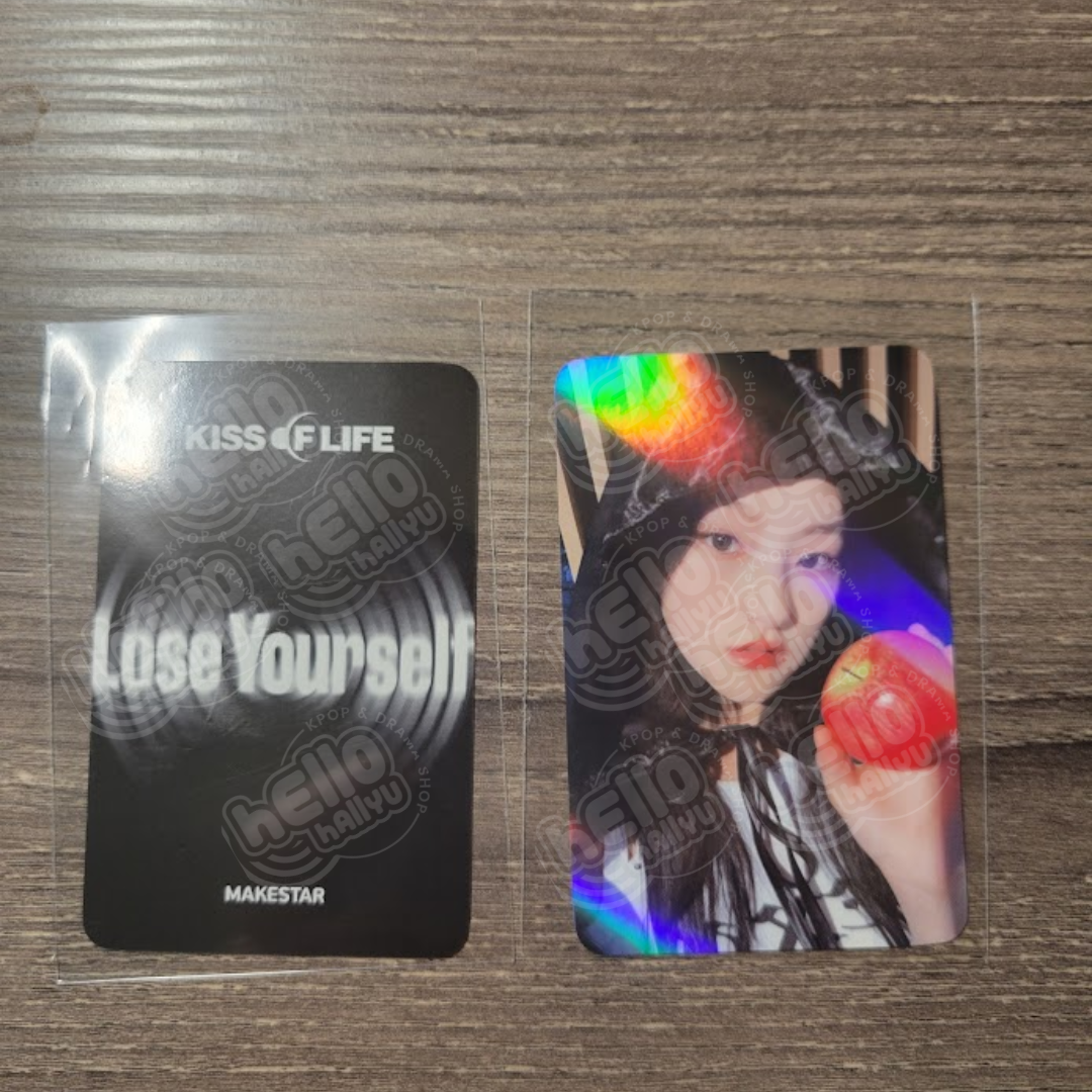 Kiss of Life "Lose Yourself" - OFFICIAL MAKESTAR PRE-ORDER BENEFIT CARD -WITCH/ APPLE