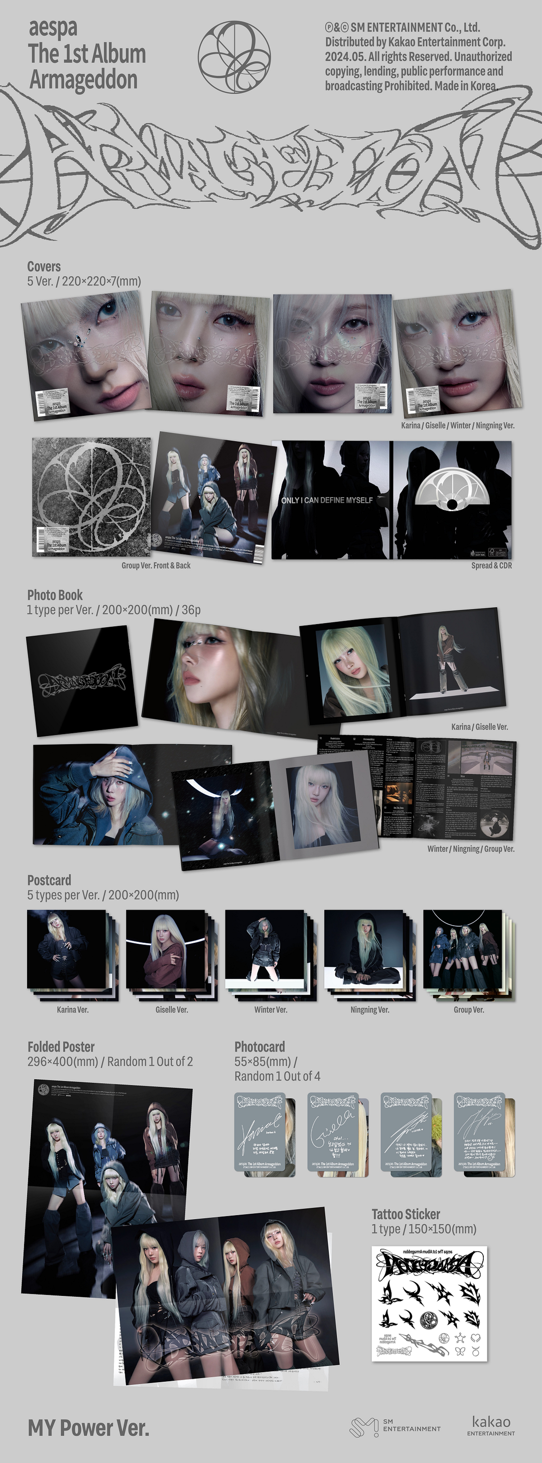 aespa 1st Full Album [Armageddon] (MY Power Ver.) contents