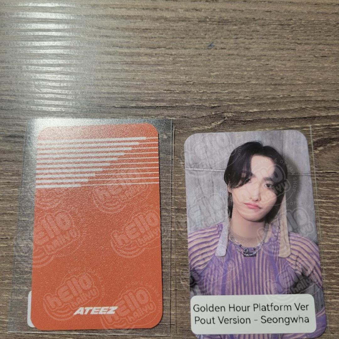 Ateez - Golden Hour: Part 1- Platform - Official Pre-Order Benefit Photocard - Pout Version