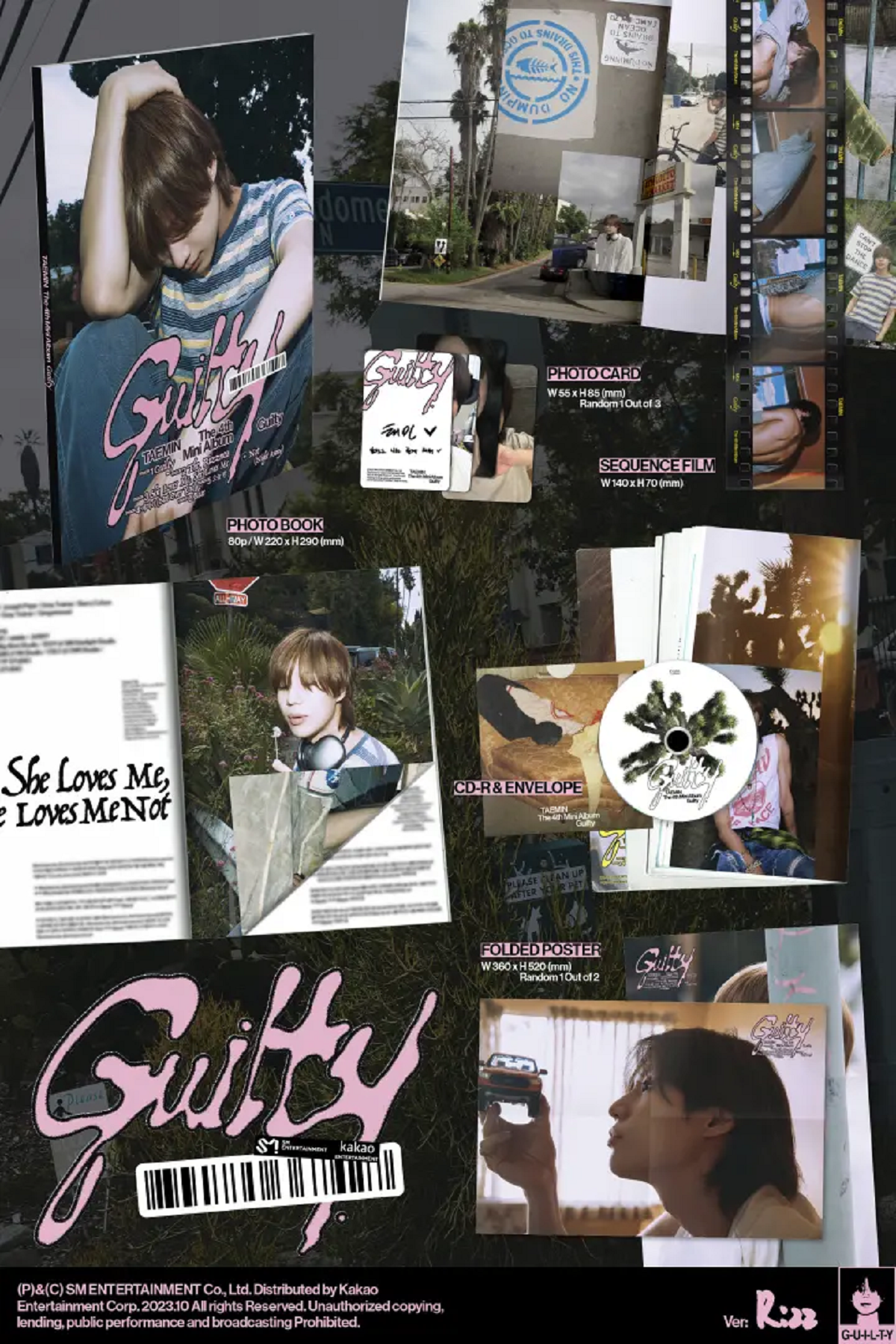 Taemin 4th Mini Album - Guilty (Photobook Ver.) rizz ver contents