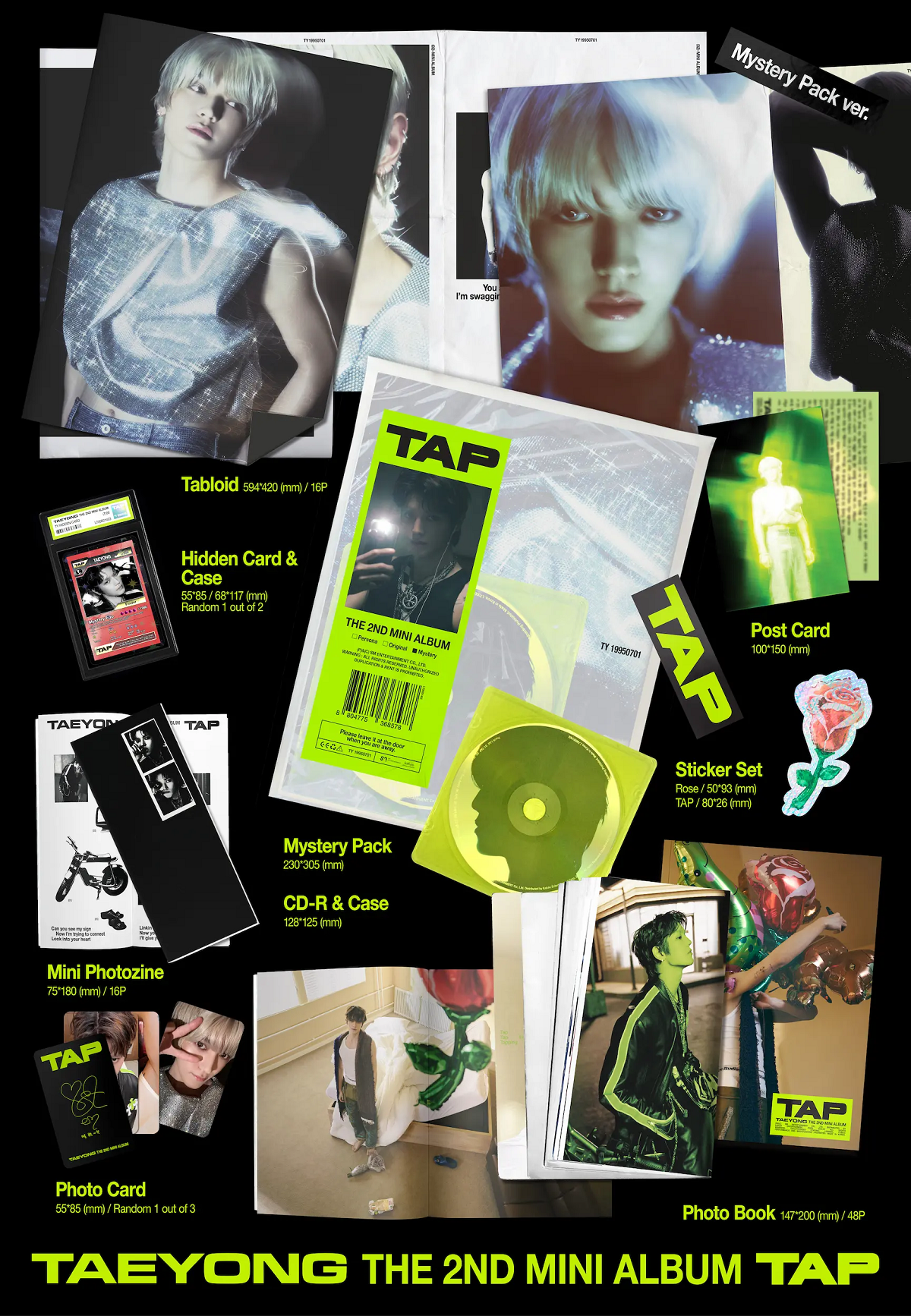 [TAEYONG (NCT)] 2nd Mini Album [TAP] (Mystery Pack Ver.) contents